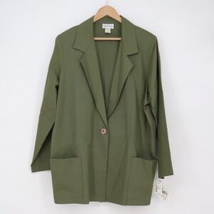 Apparenza Pant Suit Womens 18W Blazer Trousers Set Green Washable NWT USA